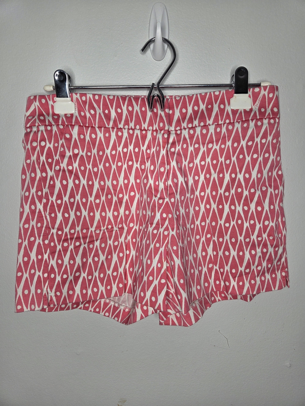 Melly M Pink Geometric High Waist Women's Shorts